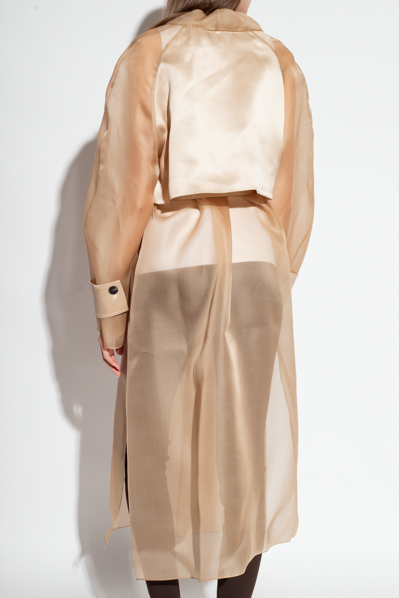 Beige Transparent coat FERRAGAMO - SchaferandweinerShops
